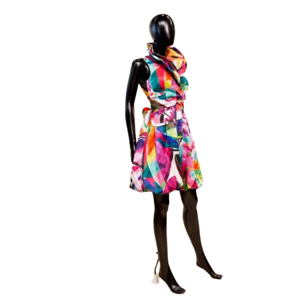 NEW SAMUEL DONG print bubble dress in bougainvillea multi - Picture 3 of 4